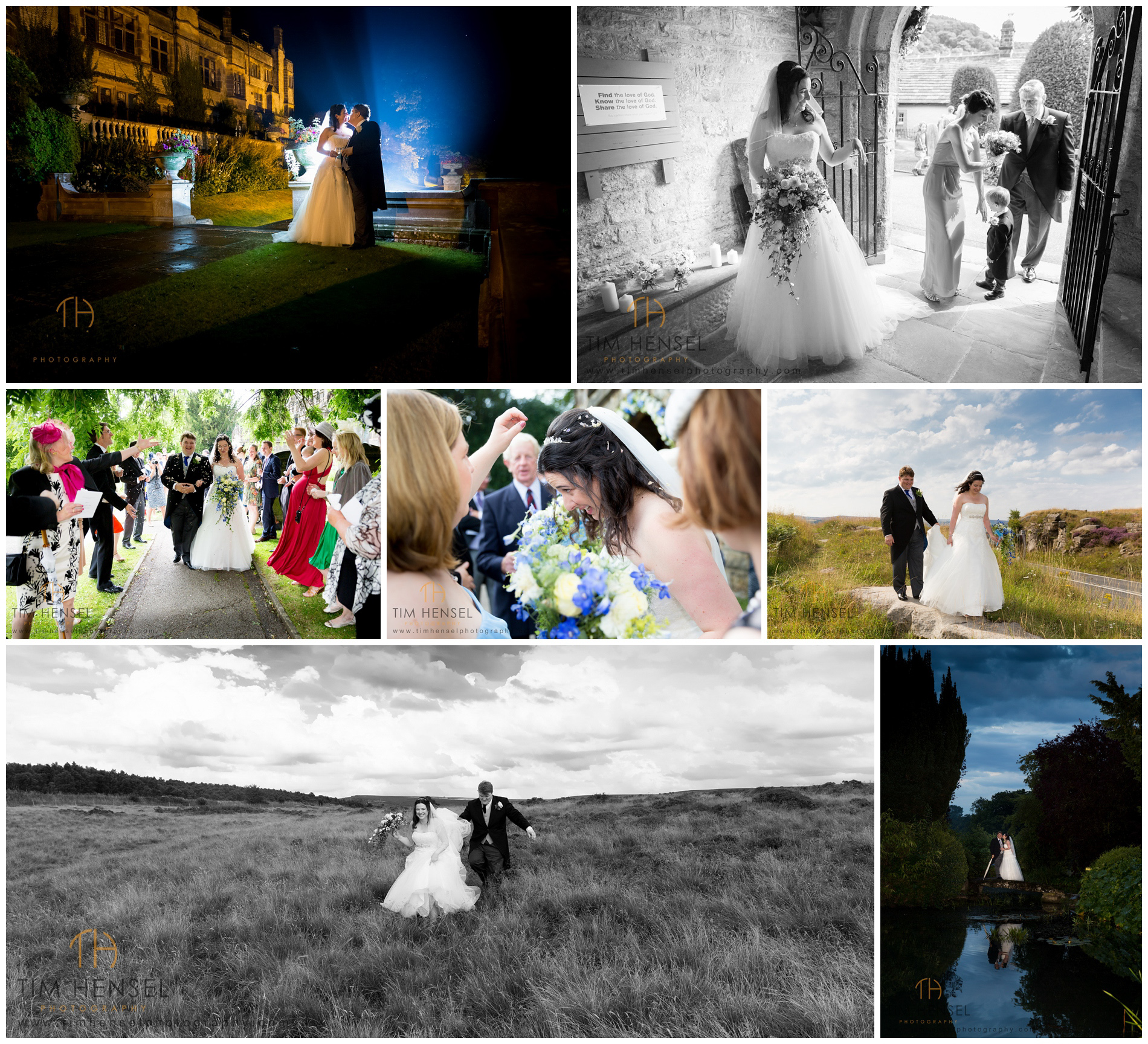 Wedding photography at Thornbridge Hall, Derbyshire