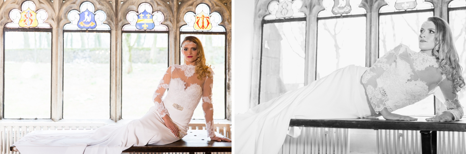 Bridal portrait photography at a Hargate Hall wedding